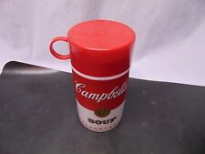 1998 Campbell's Soup Thermos plastic red & white w/ campbell's logo 6 1/2