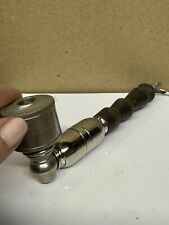Retro 5 Inch Unused Rare Large Silver Bowl Pipe 70’s With Roach Clip picture