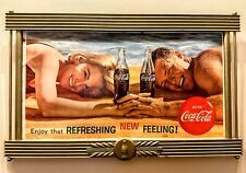 RARE 1960 Coca-Cola Double-Sided Cardboard Litho Sign & Kay Displays 1940s Frame picture