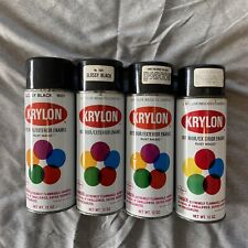 Vintage Krylon Spray Paint Glossy Black 1601 Lot Of 4 picture