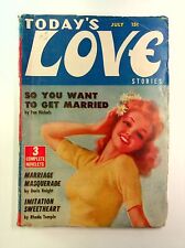 Today's Love Stories Pulp Jul 1951 Vol. 14 #2 VG picture