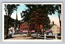 Plymouth NH-New Hampshire, Main Street, Advertising, Vintage Postcard picture