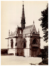France, Amboise, Chapelle Saint-Hubert vintage print, albumin print 22x1 print picture