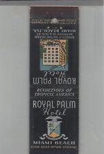 Matchbook Cover - Stripped Feature Royal Palm Hotel Miami Beach, FL picture