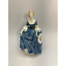 Vtg Royal Doulton Hilary Figurine Retired Blue, White Bone China picture