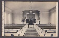 Interior of South Cona Church Granby CT RPPC postcard 1930s picture