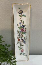 Vtg Aynsley England 18th Century Design Bone China Floral Bird Trinket Dish picture