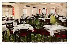 Chicago IL-Illinois, Colonnade Room, Edgewater Beach Hotel Vintage Postcard picture