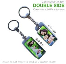 Double Sided Custom Photo Keychain Personalised Family Kid Pet Photo Keyring picture