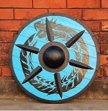 Viking Replica Designer Black Dragon Round Shield Arm warrior Christmas Shield picture