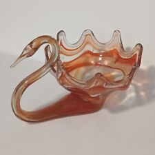 Vintage 1960's, Large Hand Blown Murano Style Swirl Art Swung Glass  Swan picture