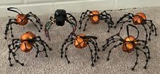 Lot Of 7 Pier 1 Jingle Bell Sleigh Bell Halloween Multicolor Spiders picture