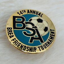 Vtg 1996 BREA Friendship Tournament BSA Youth Soccer Lapel Pin picture