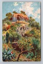 Nice France, La Cascade Du Chateau, Vintage Postcard picture
