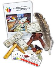 23 Pc Smudging and Cleansing Kit - Chakra Stones, White Sage Bundles, Palo Santo picture