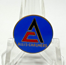 Vintage Allis Chalmers Tractors Logo Button Hole Badge Pin Brass Enamel picture