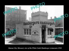 6x4 HISTORIC PHOTO OF KANSAS CITY MISSOURI WHITE CASTLE HAMBURGER STORE c1930 picture