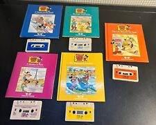 TALKING MICKEY MOUSE SHOW Worlds Of Wonder 5 Book & Audio Cassette Tape Lot VTG. picture