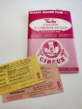 1970s Magic Kingdom Partial Adult+Jun Tickets Coupon Disneyland Tru-Vue Set picture