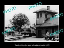 OLD 8x6 HISTORIC PHOTO OF DUNDAS OHIO THE RAILROAD DEPOT STATION c1950 picture
