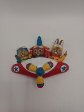 Vintage 3 in 1 Giftco Memo Buddies Airplane Rabbit/Chipmunk Refrigerator Magnets picture