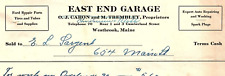 c1920 WESTBROOK ME EAST END GARAGE FORD REPAIRS OJ CARSON BILLHEAD INVOICE Z1161 picture