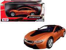 2018 BMW i8 Coupe Metallic Orange with Black Top 1/24 Diecast Model Car by picture