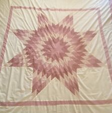 Vintage Handmade Texas Lone Star Quilt Topper 93x102 picture