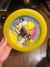 Vintage 2001 Looney Tunes Wall Clock Yellow picture