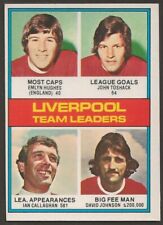 TOPPS-FOOTBALL (RED BACK 1977)-#111- LIVERPOOL HUGHES JOHNSON CALLAGHAN TOSHACK picture