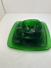 Vtg Anchor Hocking Forest Green Luncheon Set 1950’s 20 Pieces Serves 4 picture