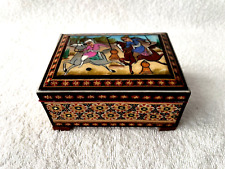 Persian Handcrafted Wooden Inlaid Khatam Marquetry jewelry box picture