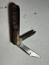 Camillus USA 51 Barlow Knife,  Sawcut Brown Delrin Handles 