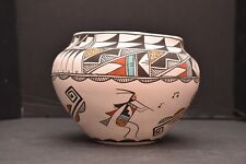 Native American Indian Pottery Acoma Pictorial kokopelli Olla Pot Polychrome 7