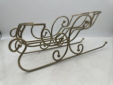 Vintage HOMCO Brass Plated Santa Sleigh Home Interiors picture