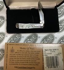 Single Blade Case XX Tiny Trapper Knife Genuine Mother Of Pearl 81154 SS picture