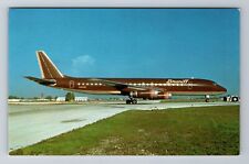 Braniff Intl McDonnell Douglas DC-8-62, Plane, Transportation, Vintage Postcard picture