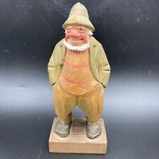 1958 C O Trygg Sweden Signed Carved Fisherman As Is Paint chips about 6” T picture