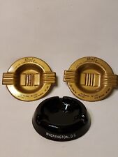 Lot Of 3 Vintage Ashtrays,2 Metal Dial's For Dry Cleaning/SANS SOUCI Washington picture
