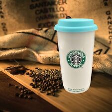 2009 Starbucks 12oz Mermaid Siren Ceramic Travel Coffee Mug/Tumbler with Lid picture