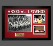 Arsenal Fc 1971 Double Winners Photograph Signed By 10 In A Framed Presentation. picture