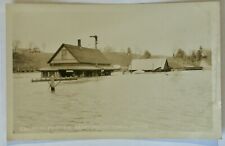 Flood Of 1936. Railroad Station. Bradford Vermont. Real Photo Postcard. RPPC picture