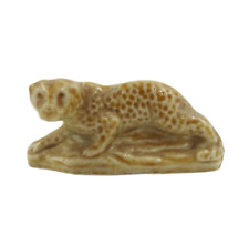 Wade Leopard Cheetah Cat Figurine England Whimsies Whimsy Red Rose Tea Miniature picture