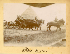 France, Cannon 90mm Horse Drawn, ca.1895, Vintage Citrate Print Vintag picture
