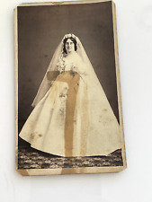 1860s CDV Photograph Of A Young Woman In Wedding Dress by WL Germon 502 Chestnut picture