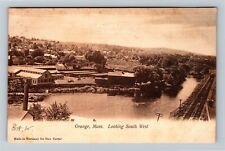 Orange MA, Aerial View Looking Southwest, c1908 Massachusetts Vintage Postcard picture