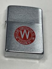 ZIPPO 1970 WILLIAMS CONSTRUCTION GLASCOW KENTUCKY LIGHTER UNFIRED 161S picture