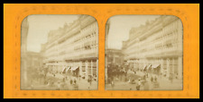 Paris, rue de Turbigo, ca.1860, stereo day/night (French Tissue) Vintage Print  picture