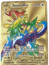 Pokemon Solid Metal Gold Cards Arceus Vmax Mega  Charizard Pikachu Illustrator picture