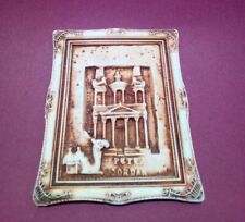 Petra Plaque Small Vintage Of Stone Handmade Carved Landmark Souvenir Heritage picture
